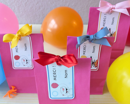 Toopy and Binoo goody bags for birthday party